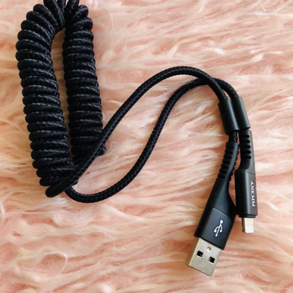 iPhone Charger Coiled Cable 2.1A Fast Charger